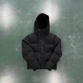 Down Jacket Full Black & Vertical Logo 2.0