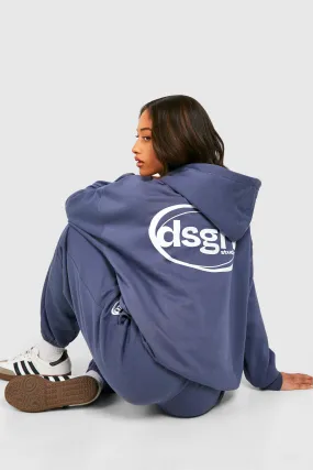 Dsgn Studio Slogan Oversized Hooded Tracksuit