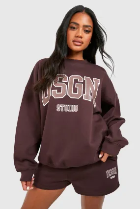 Dsgn Studio Slogan Sweatshirt Short Tracksuit