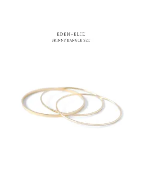 EDEN + ELIE Skinny bangles set of 3