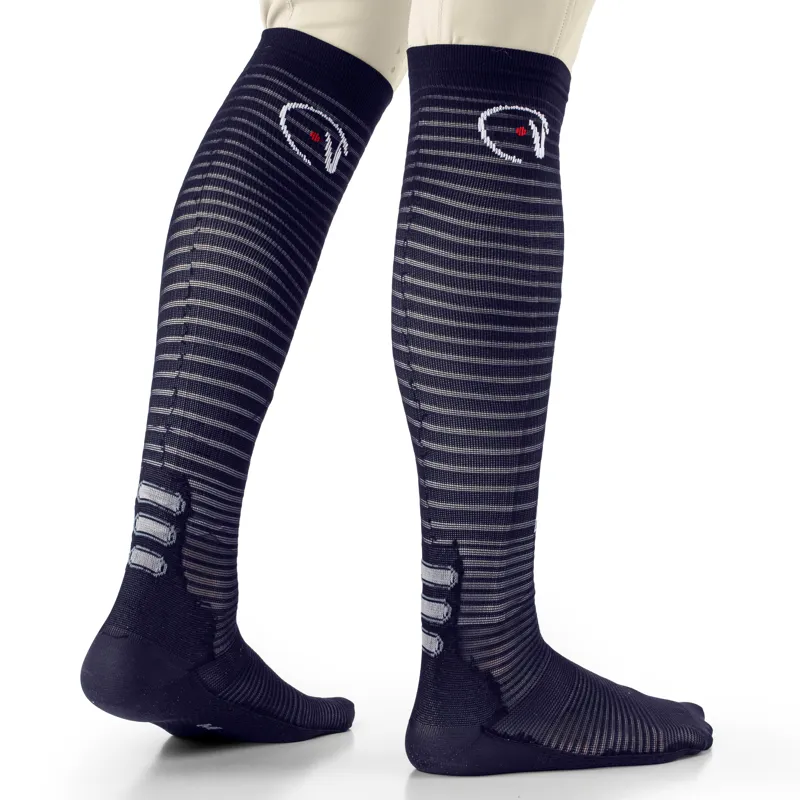 EGO7 AIR Unisex Tall Riding Socks - Navy