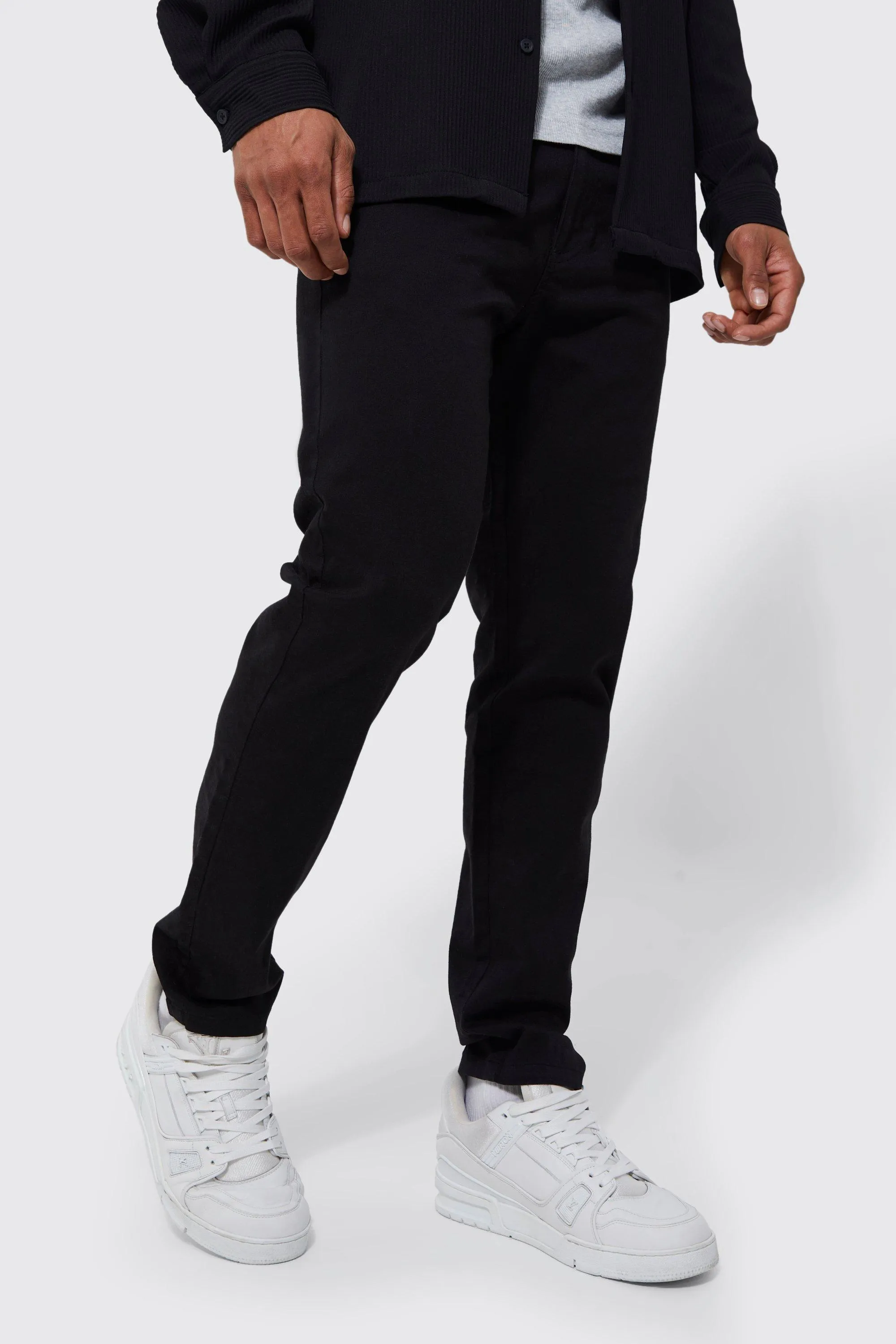 Elastic Waist Skinny Stretch Chino | boohooMAN UK