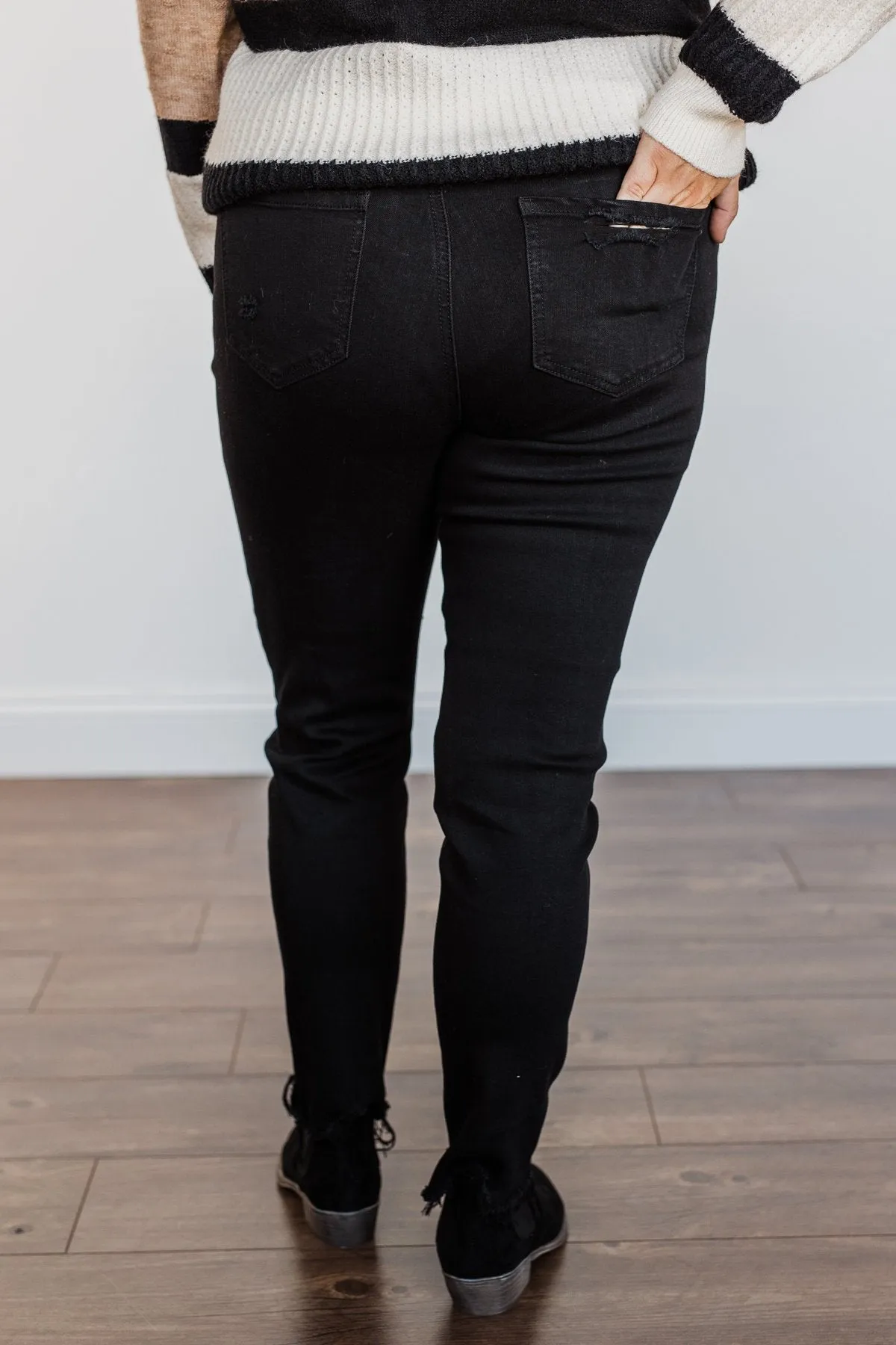 EnJean Ankle Crop Skinny Jeans- Black Giselle Wash