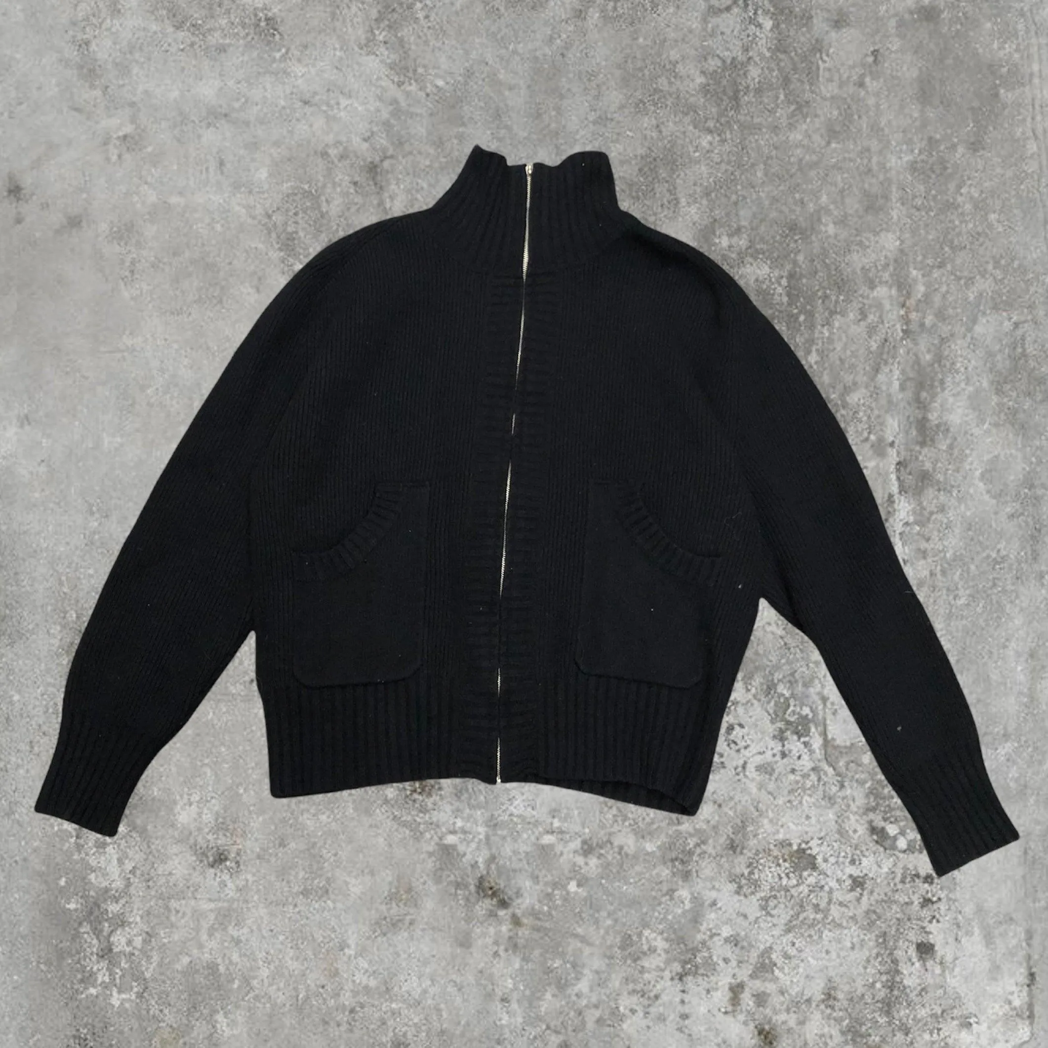 Evisu Lambswool Zip-Up Knit