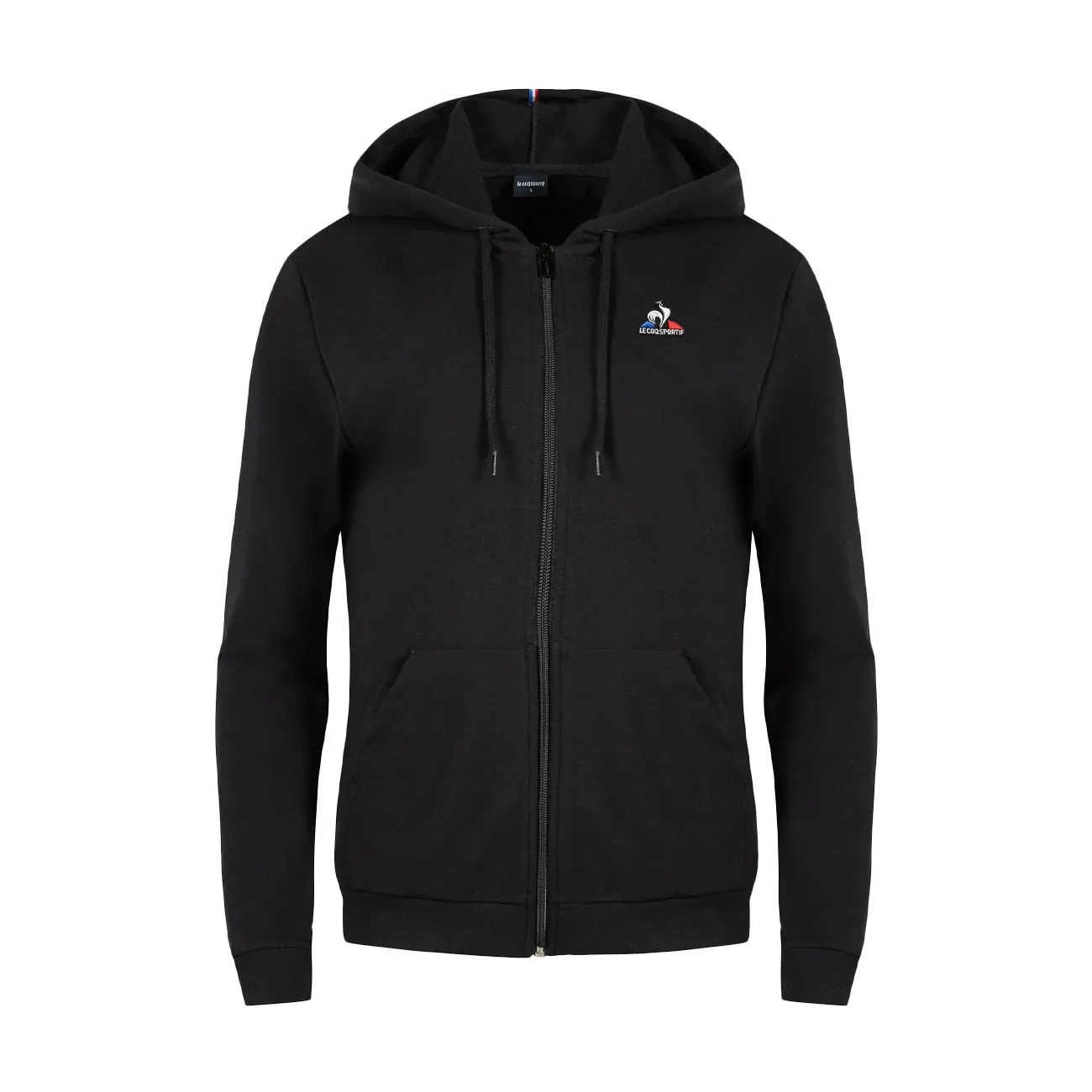 FELPA ESSENTIELS FULL ZIP CON CAPPUCCIO Donna Black