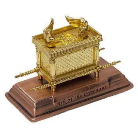 Figurine Arc of the Covenant Gold Plated Copper Stand Mini Replica 4.5