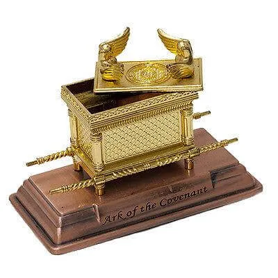 Figurine Arc of the Covenant Gold Plated Copper Stand Mini Replica 4.5