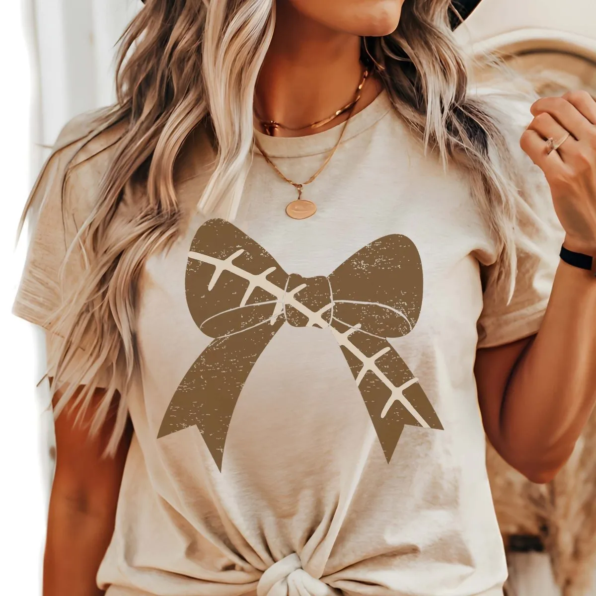 Football Large Bow Graphic Tee