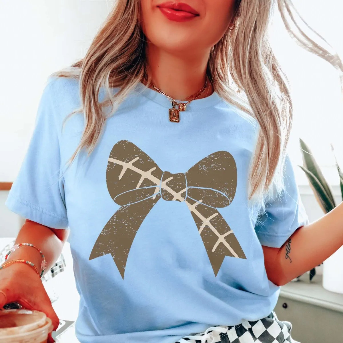 Football Large Bow Graphic Tee