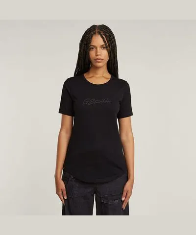 G-Star RAW Women Autograph Slim Top Black Size XS