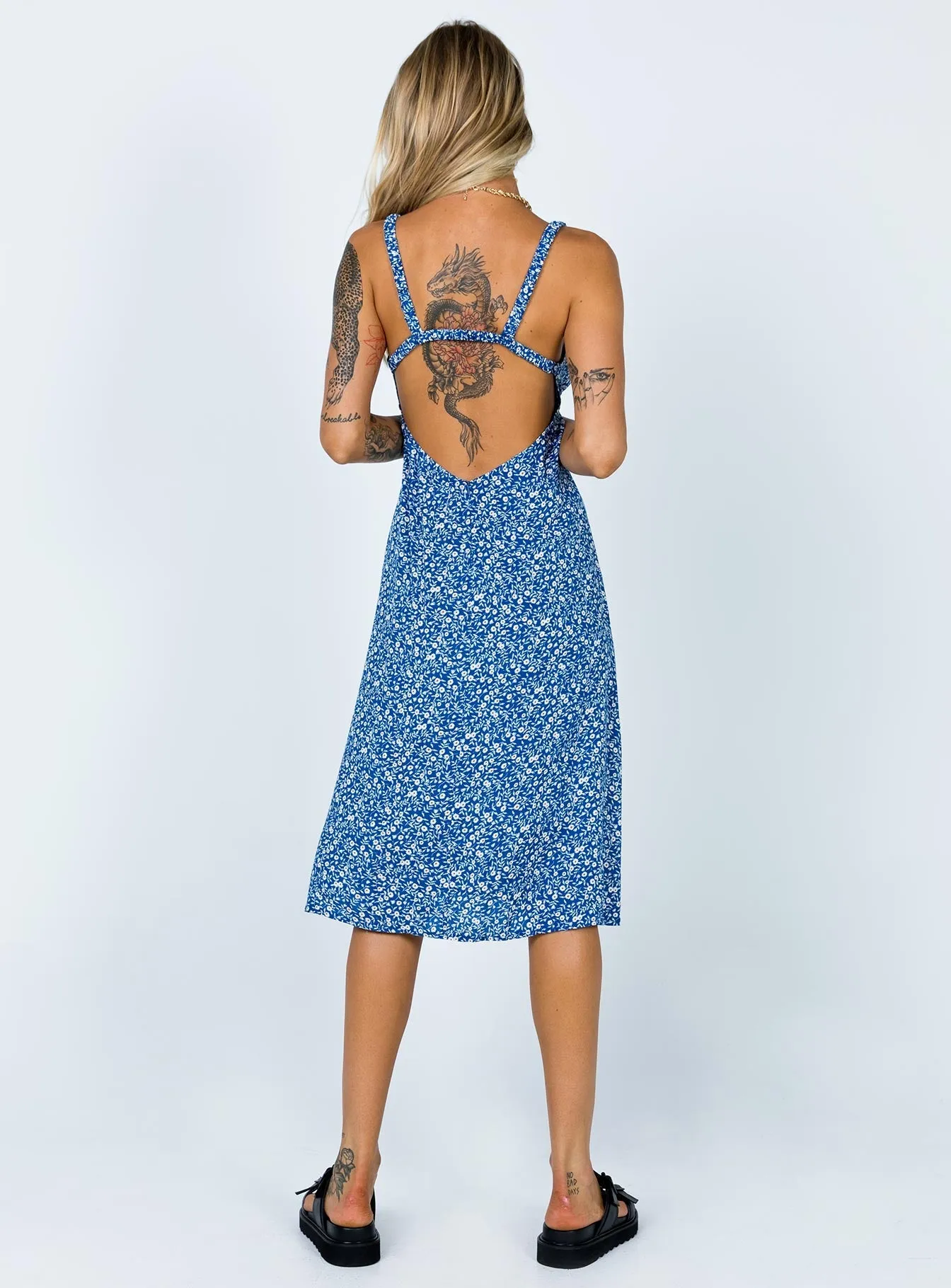 Georgia Midi Dress Navy Tall