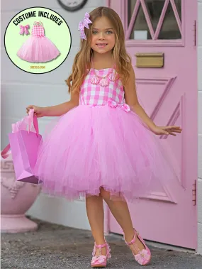 Girls All Dolled Up Gingham Barbie Inspired Tutu Costume