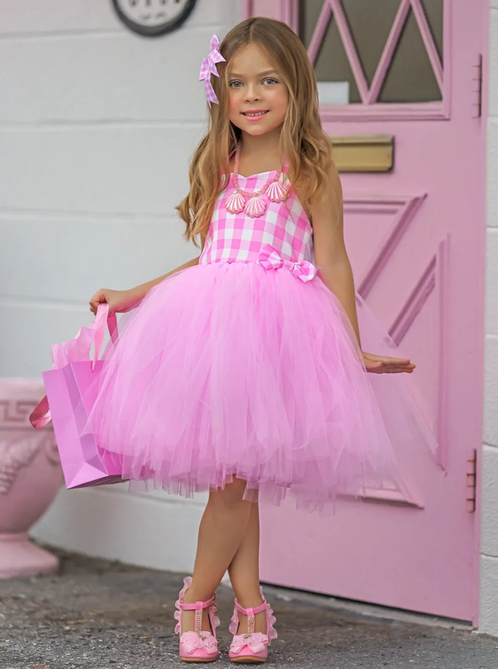 Girls All Dolled Up Gingham Barbie Inspired Tutu Costume