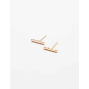 Gold Slim Bar Earrings