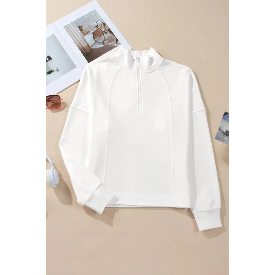 Half Zip Long Sleeve Sweatshirt