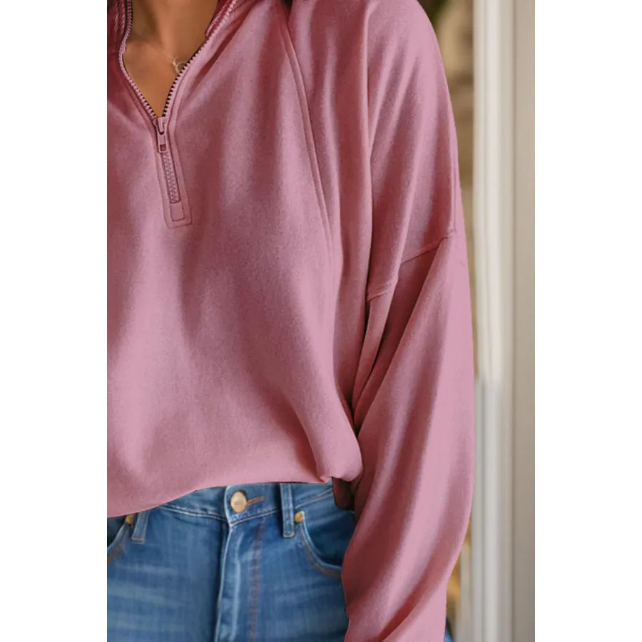 Half Zip Long Sleeve Sweatshirt