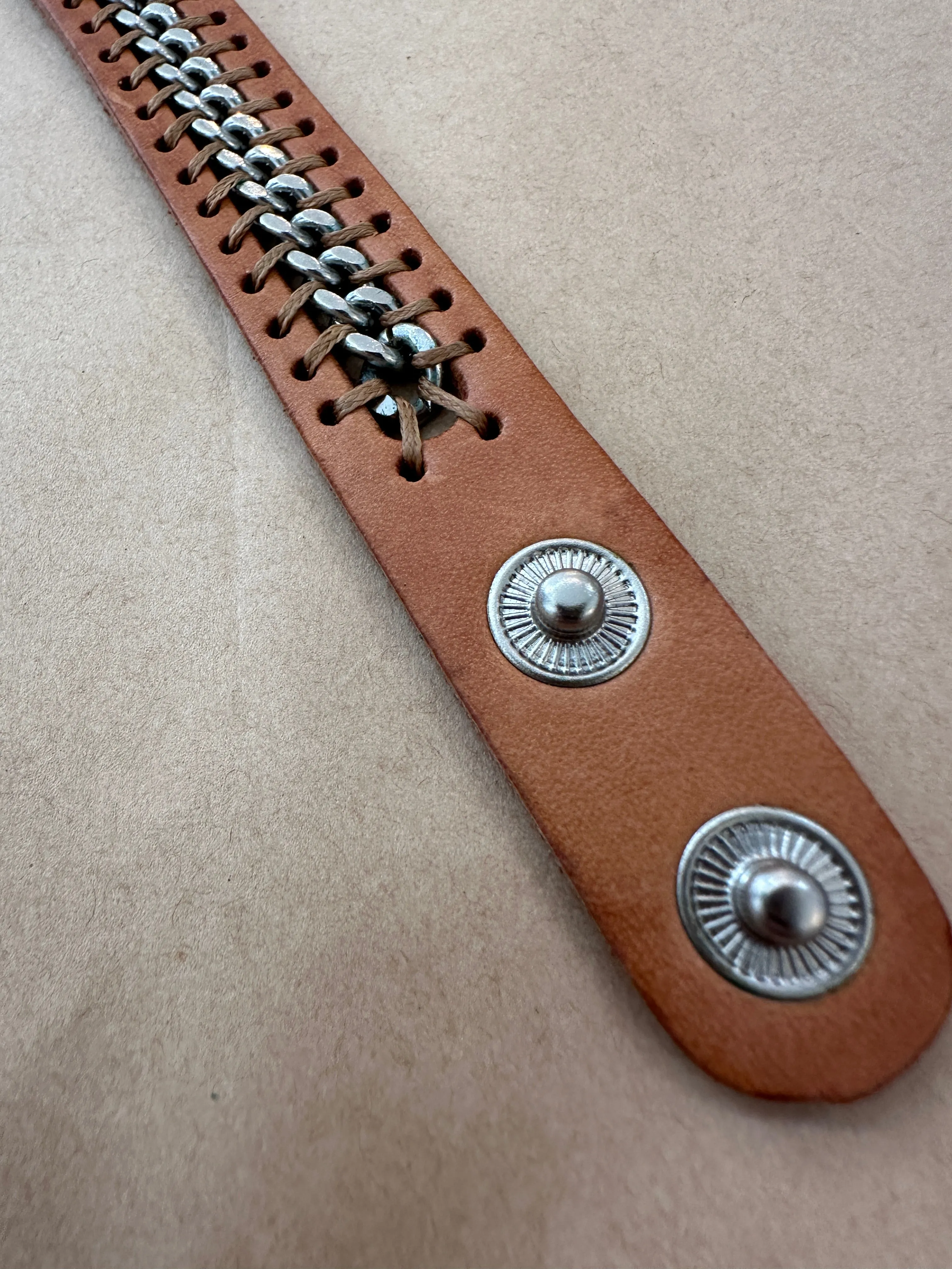 Handmade Chain Leather Bracelet