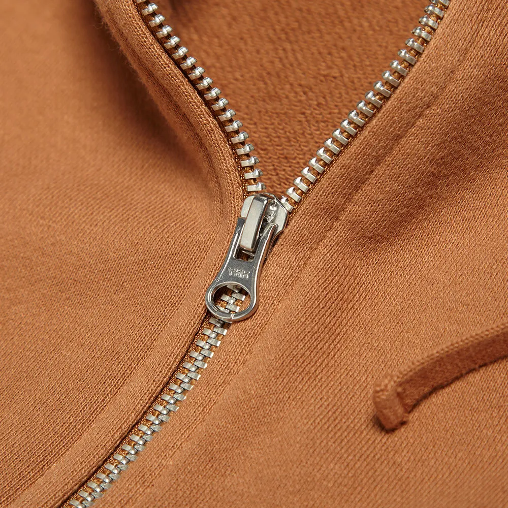 Head Porter Plus Overdyed Zip HoodyCamel