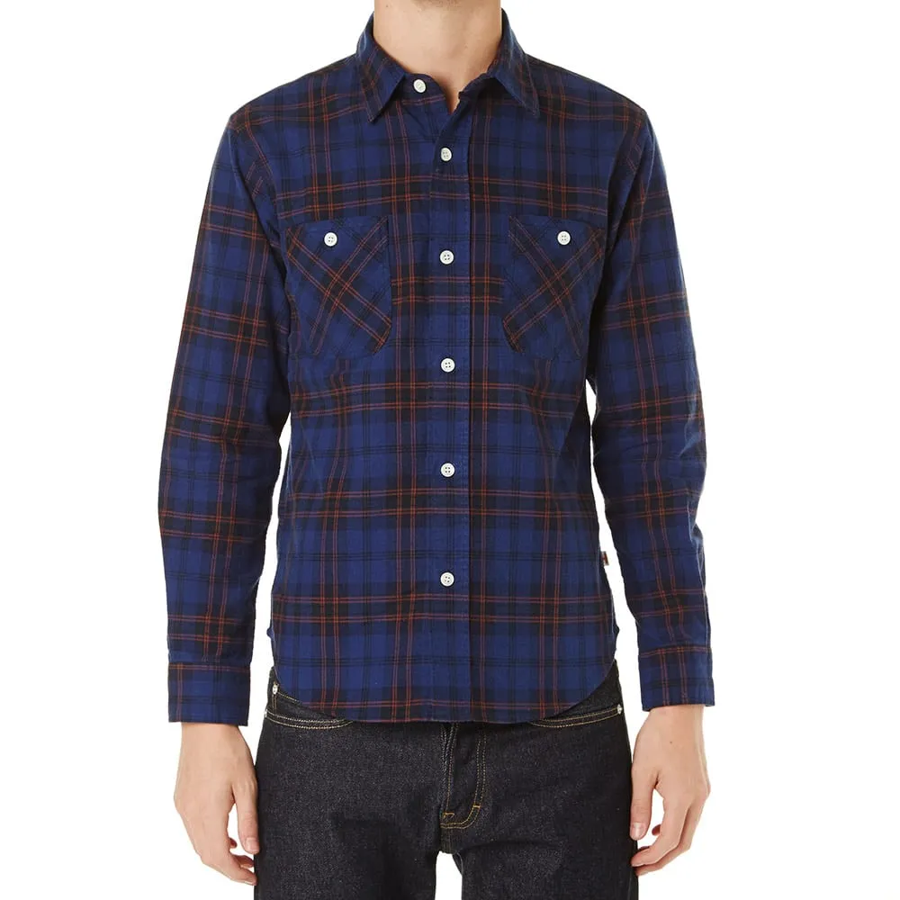 Head Porter Plus Print Check ShirtNavy