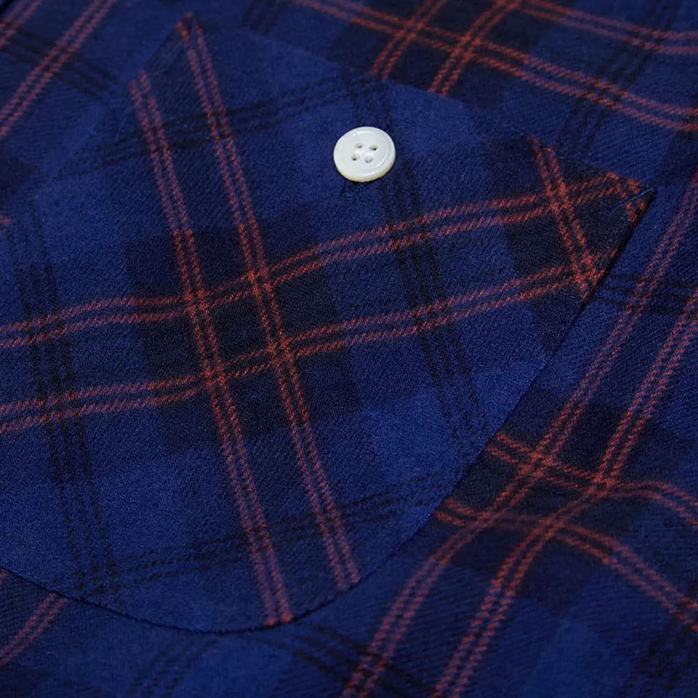 Head Porter Plus Print Check ShirtNavy