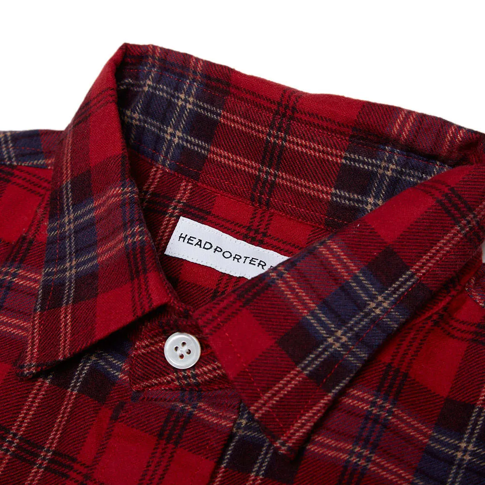 Head Porter Plus Print Check ShirtRed