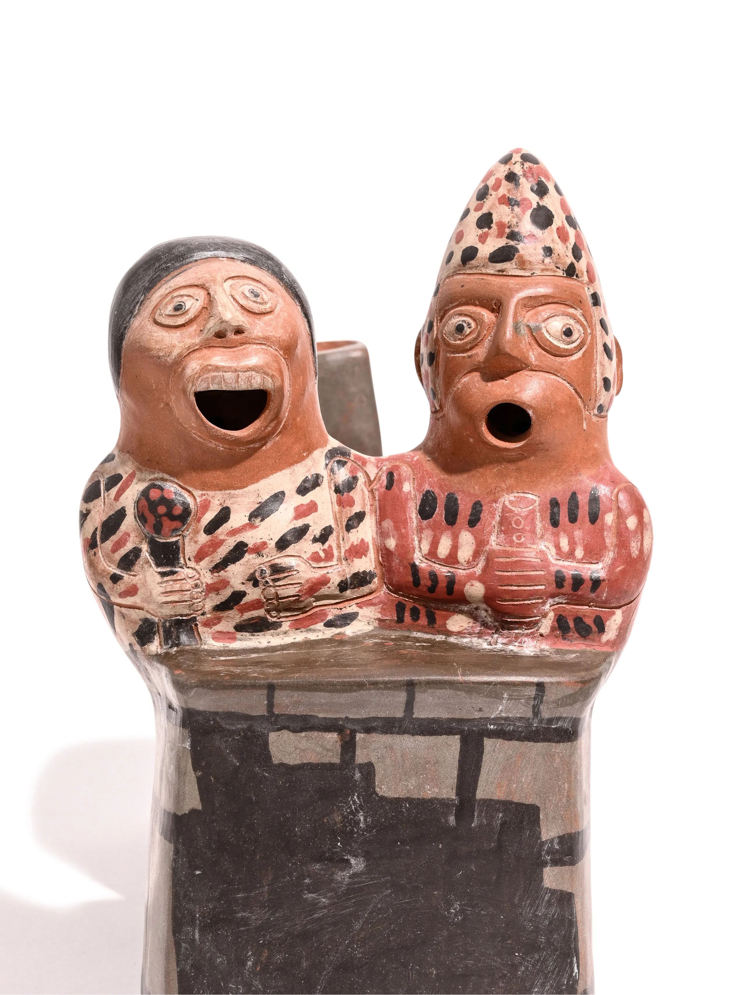 Huaco Silbador-Peruvian Whistling Vessel - Man and Woman