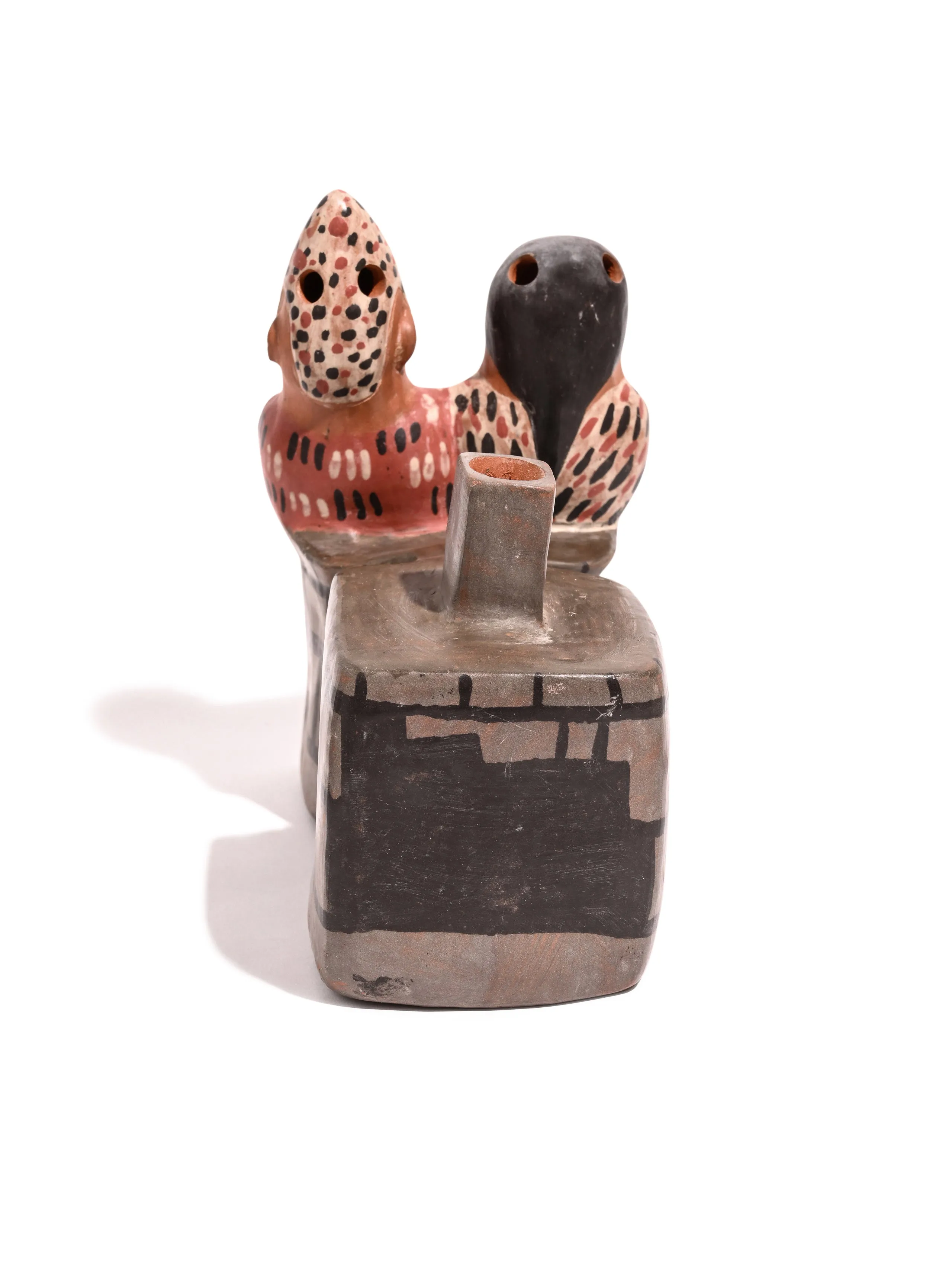 Huaco Silbador-Peruvian Whistling Vessel - Man and Woman