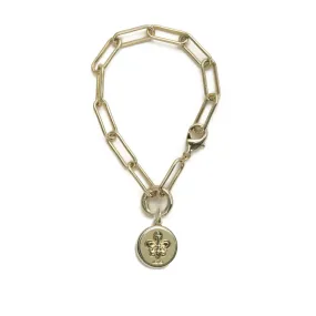 Iris Carondelet Bracelet with Mini St. Charles Pendant