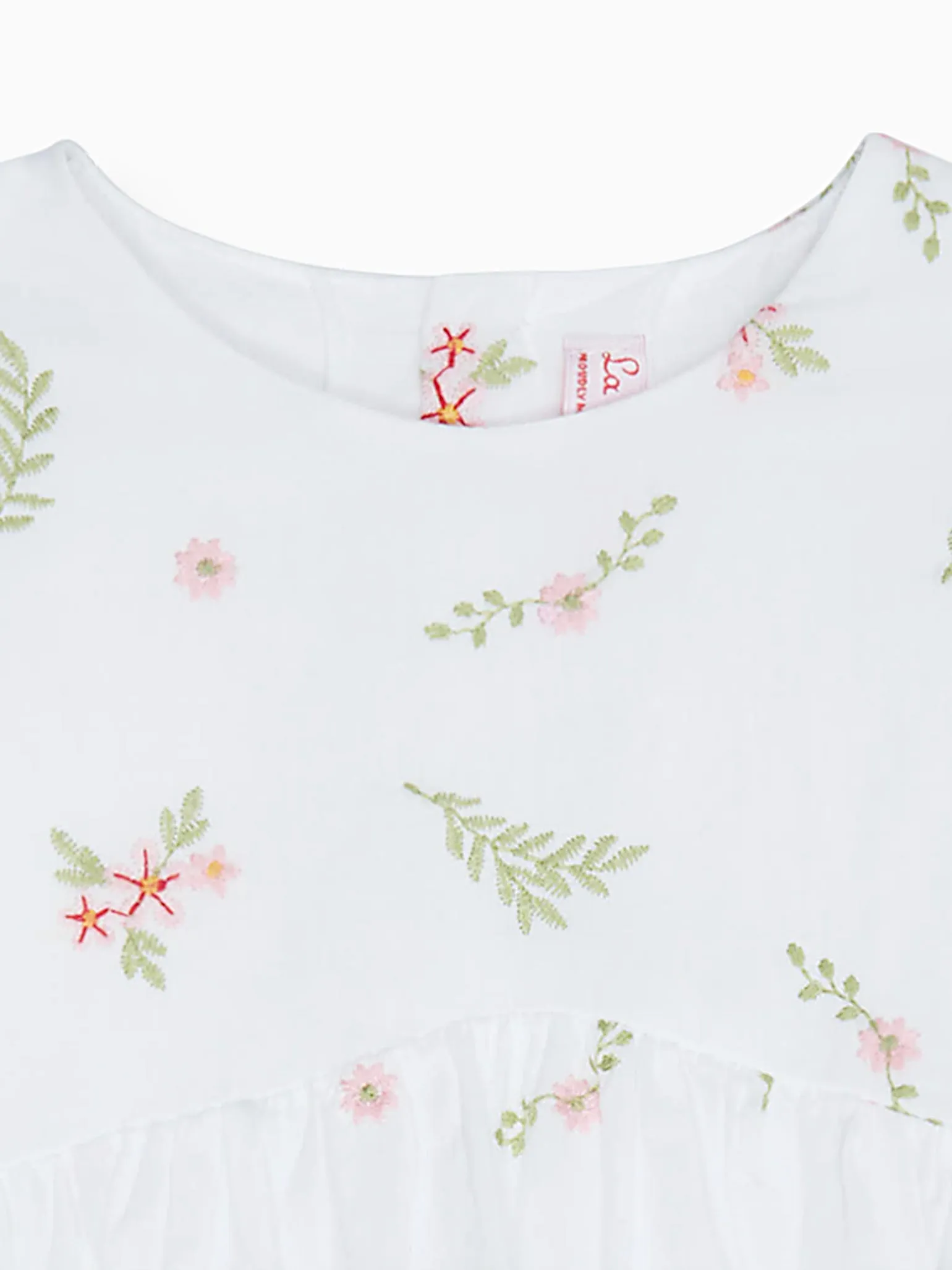 Ivory Floral Dora Girl Embroidered Dress