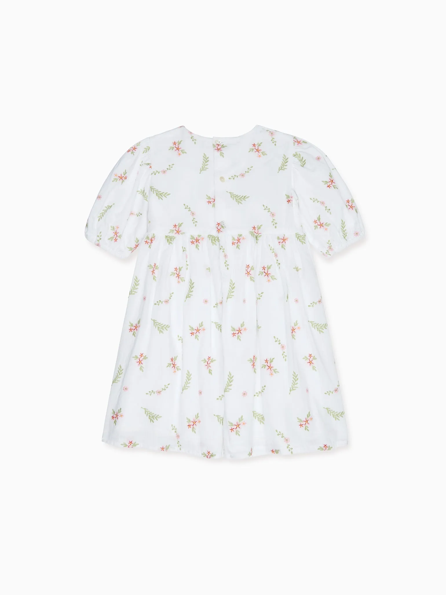 Ivory Floral Dora Girl Embroidered Dress