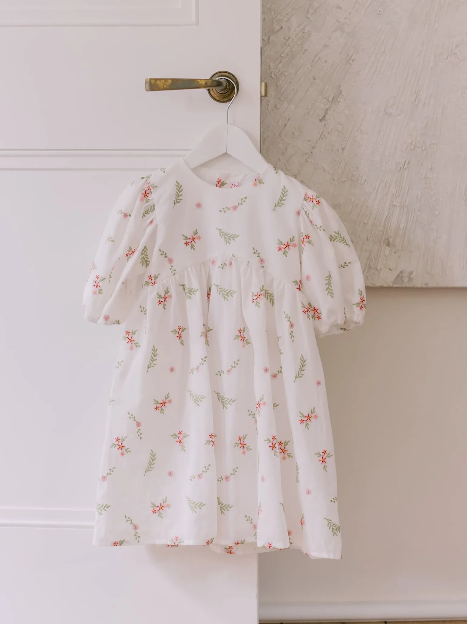 Ivory Floral Dora Girl Embroidered Dress