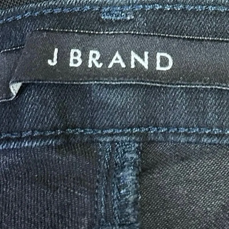 J Brand Black Mid Rise Denim Ankle Stretch Zip Fly Casual Skinny Jeans Size 26