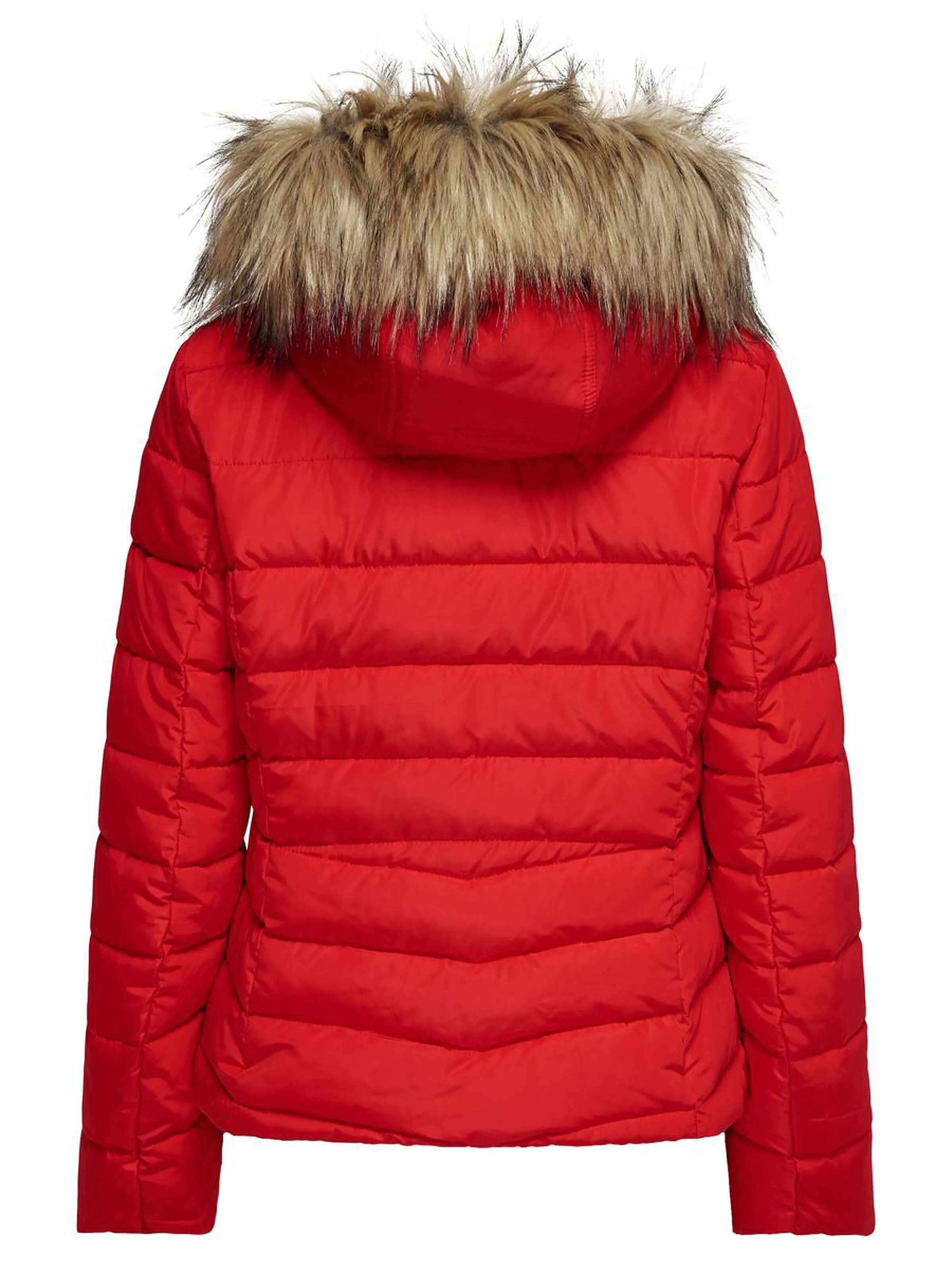 jacket ONLY Newellan Quilted Hood - Chinese Red - women´s