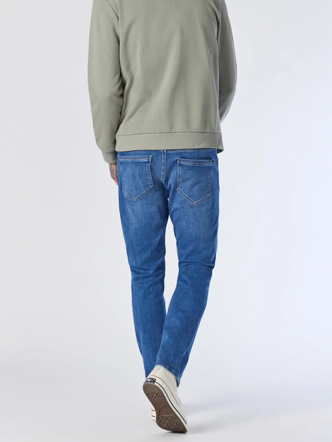 Jake Slim Jean - Mid Brushed Blue