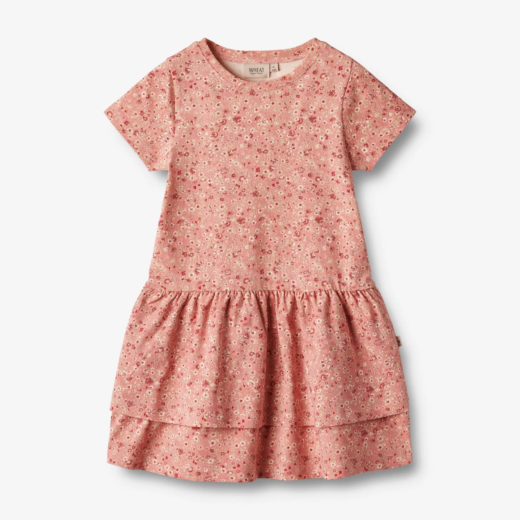 Jersey Dress S/S Johanna - rosette flowers