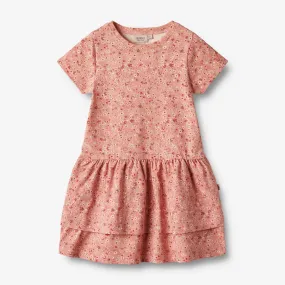 Jersey Dress S/S Johanna - rosette flowers