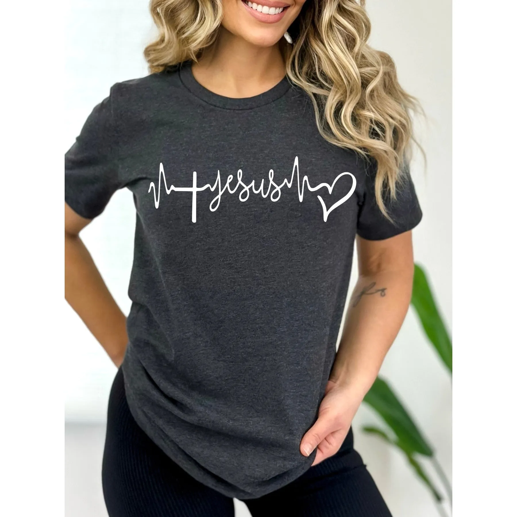 Jesus Heart Beat Graphic Tee