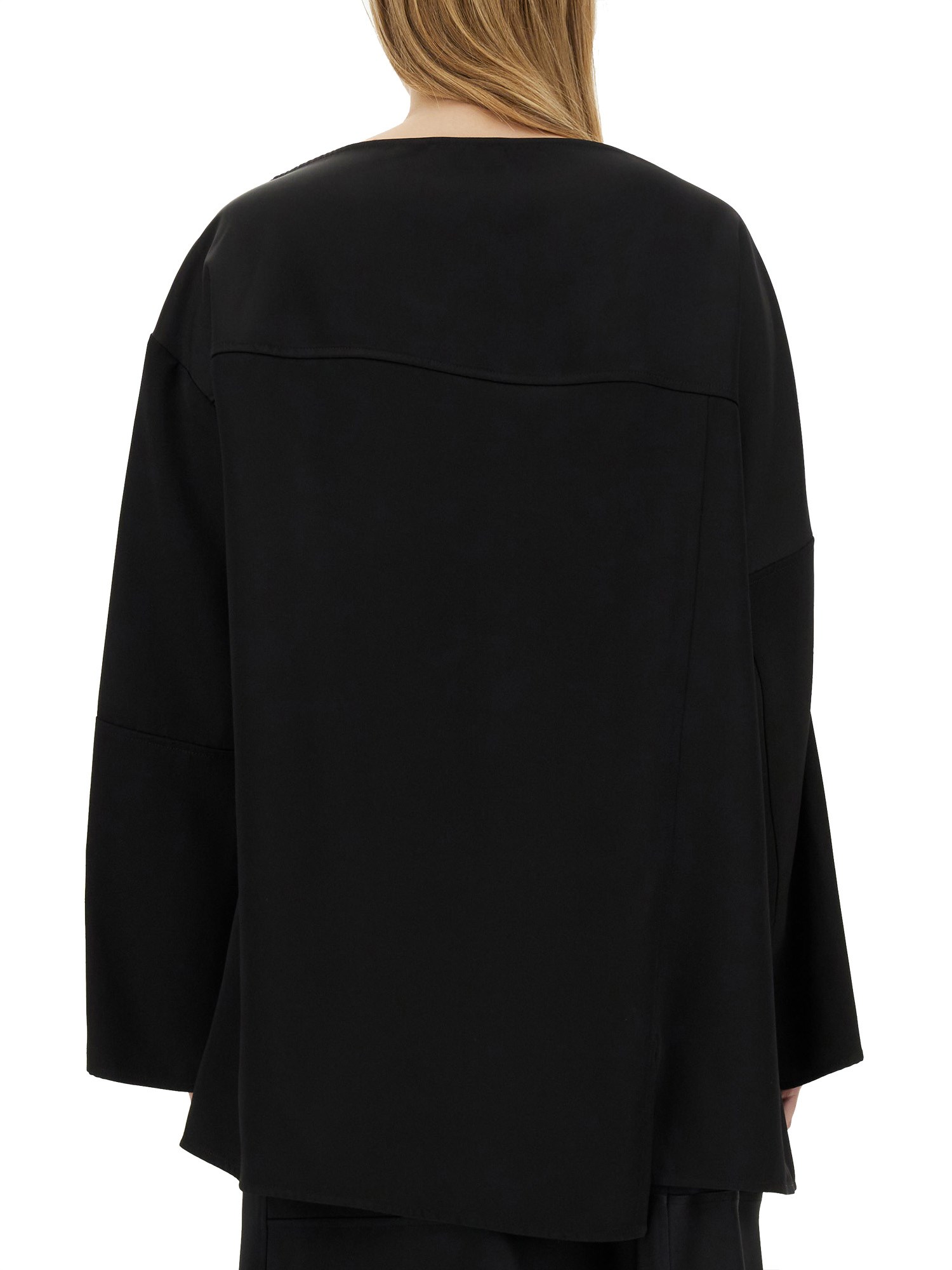 JIL SANDER    ASYMMETRICAL VISCOSE TOP