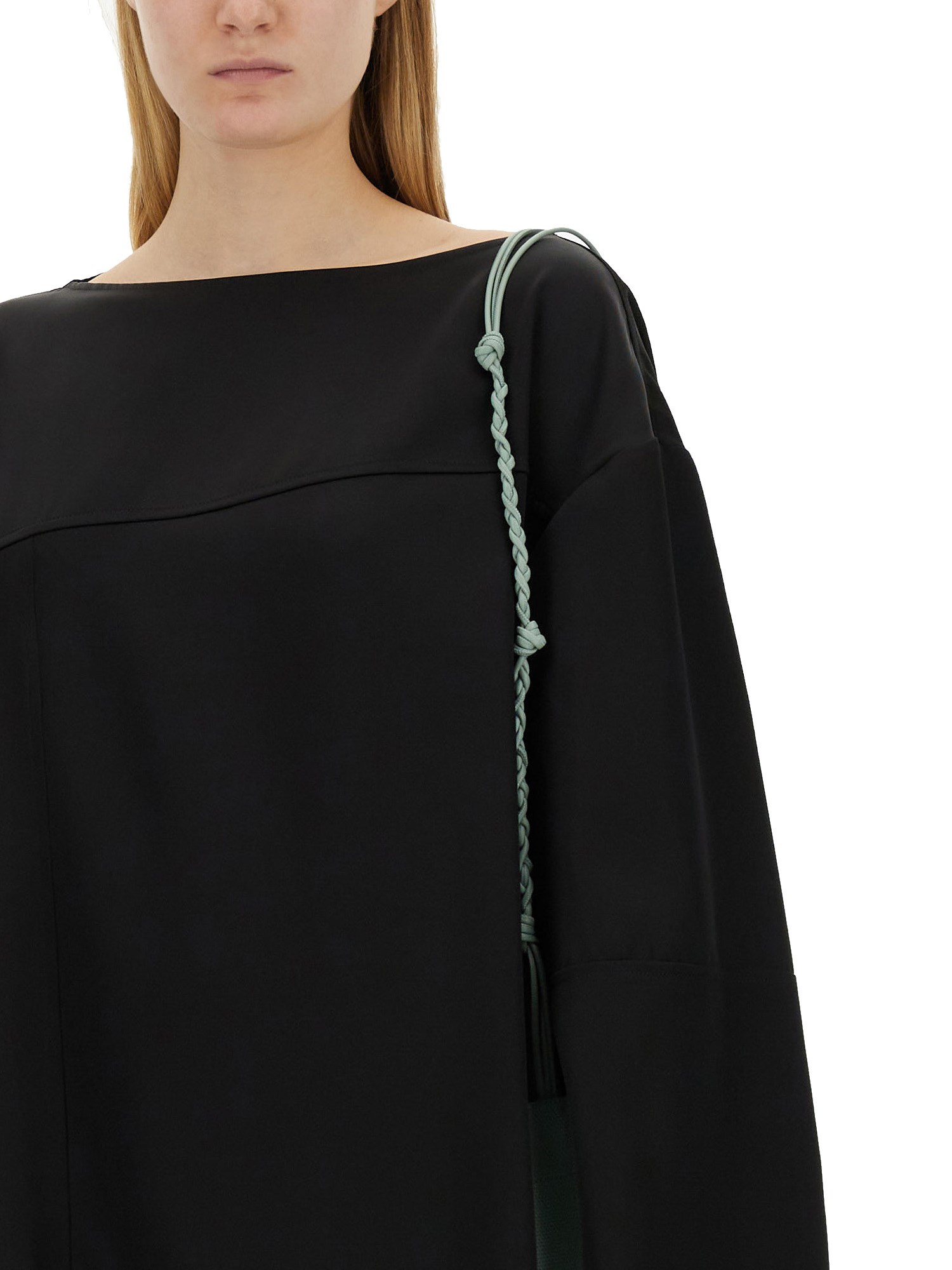 JIL SANDER    ASYMMETRICAL VISCOSE TOP