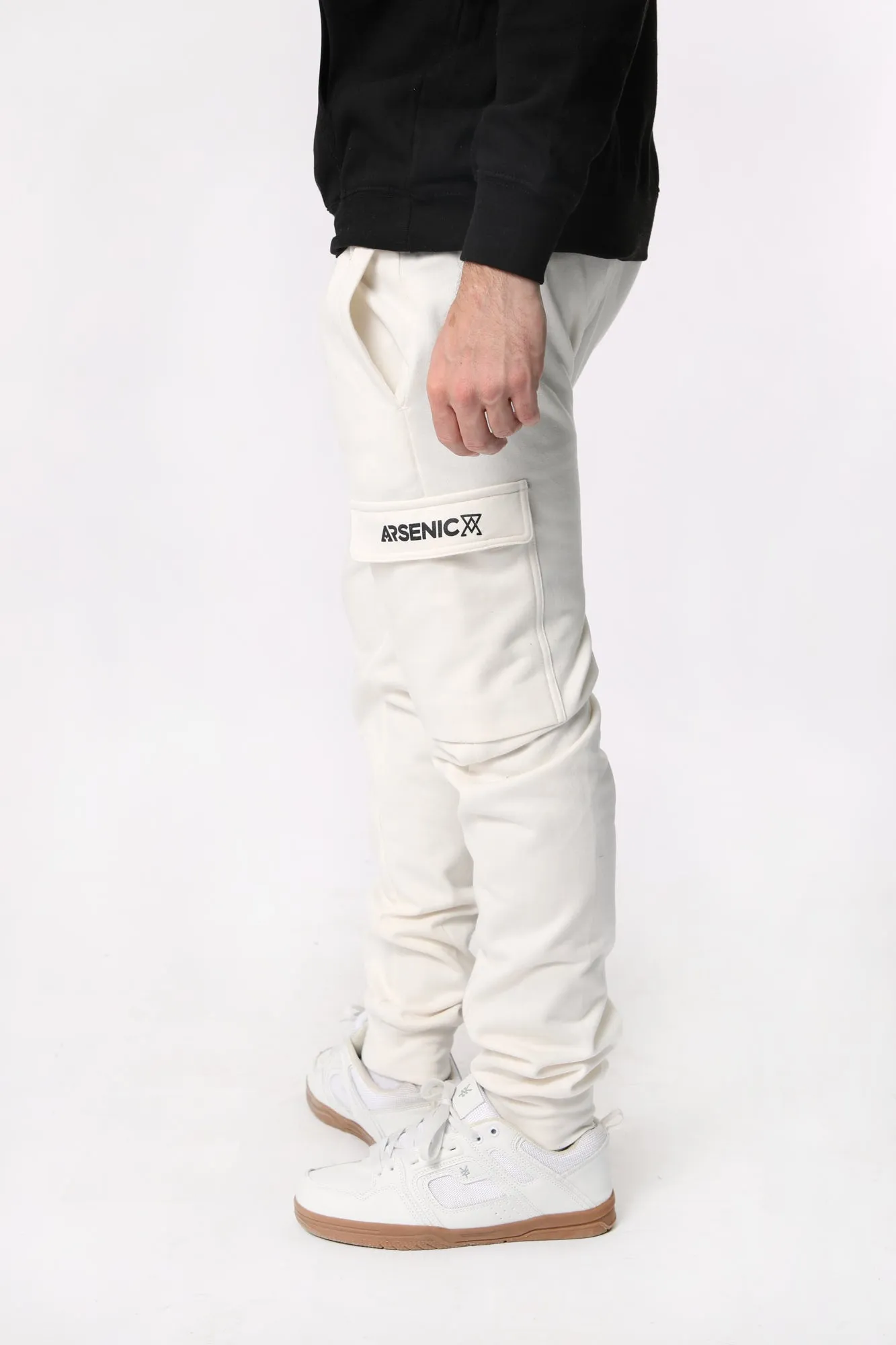 Jogger Cargo en Molleton Arsenic Homme