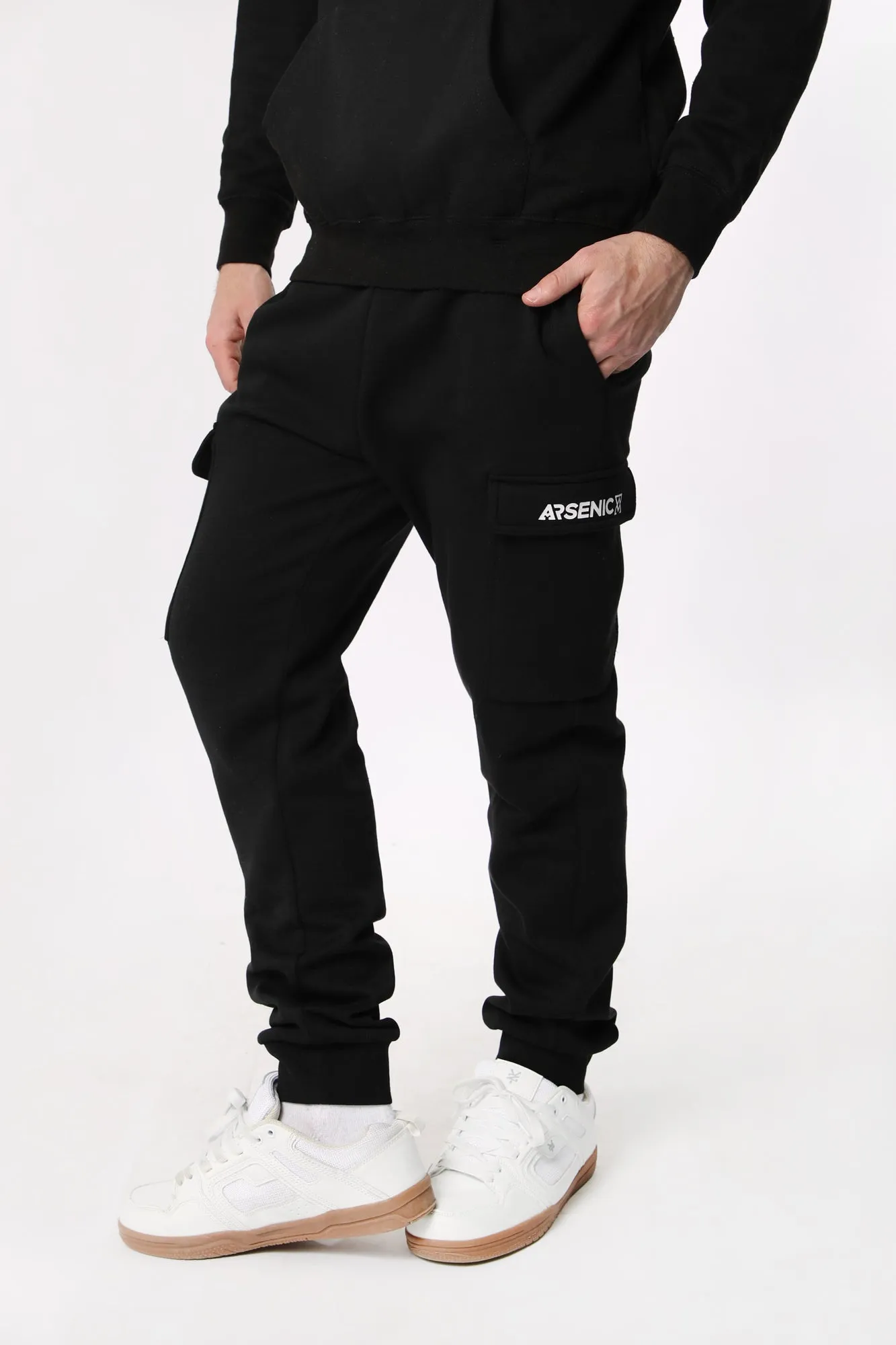 Jogger Cargo en Molleton Arsenic Homme