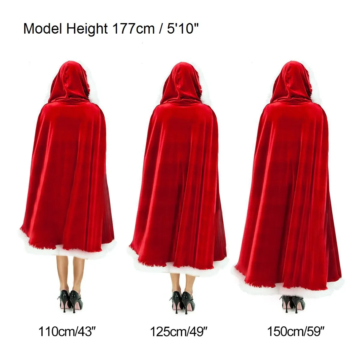 Joyeux Nol Mme Santa Claus Nol Costume Cape