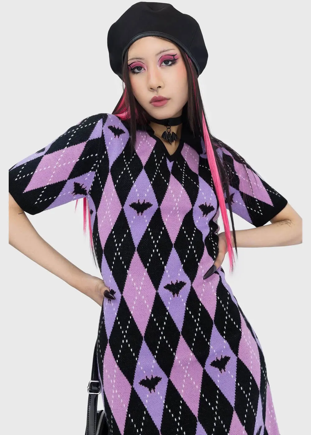 Killstar x Mattel Monster High Monsterlicious Knit Dress Black