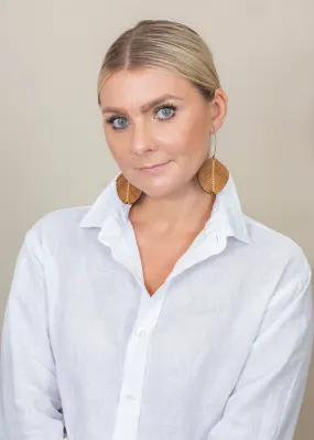 Laser Cut Feather Earrings