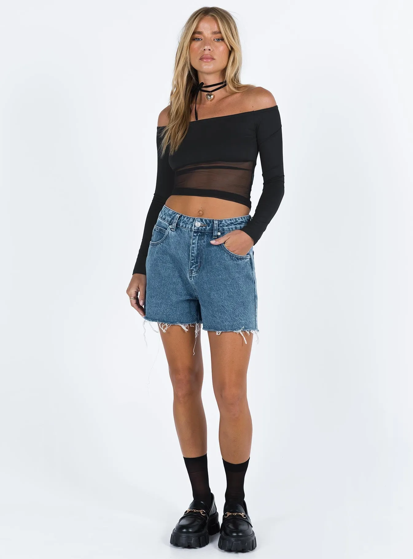 Laurena Dark Denim Shorts Tall