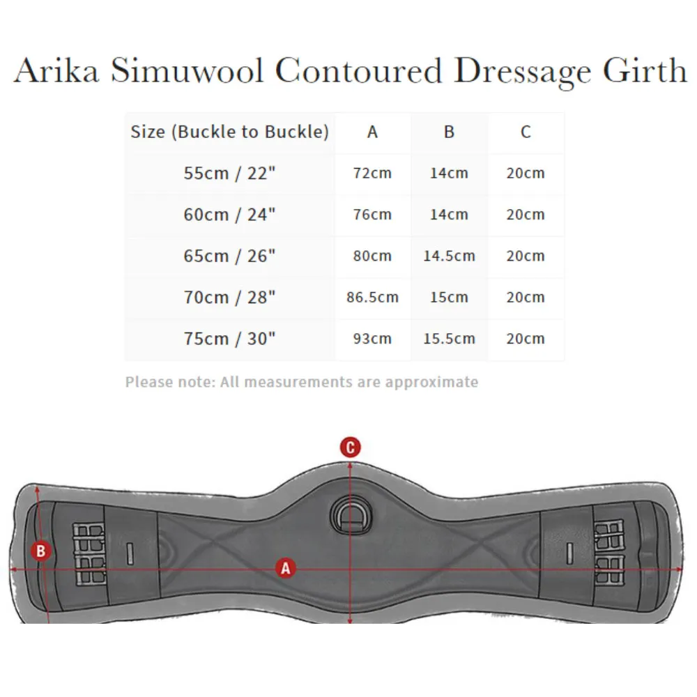 LeMieux Arika Simuwool Contoured Dressage Girth | Ingatestone Saddlery