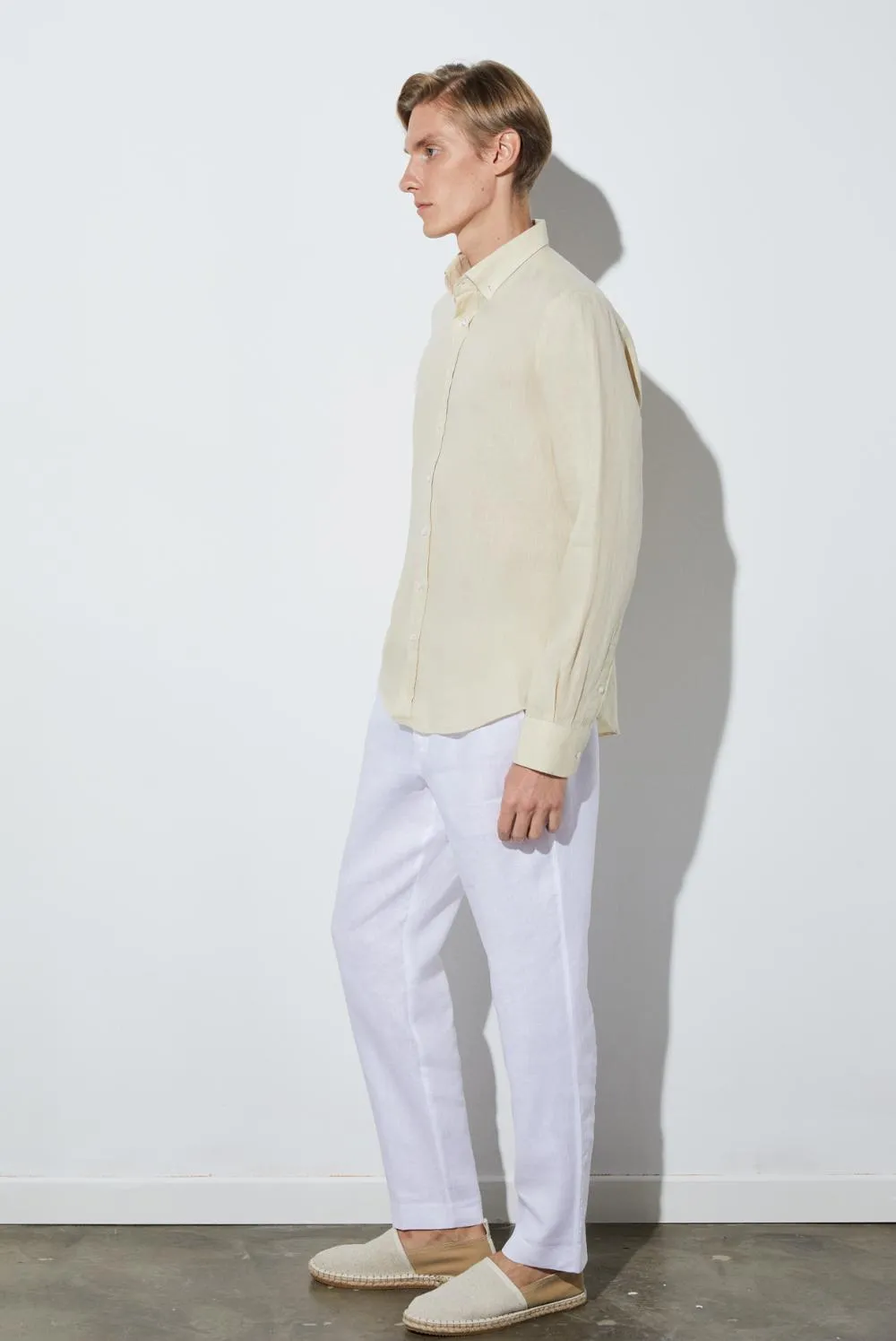 Leonardo Essentials Linen Man Shirt Beige