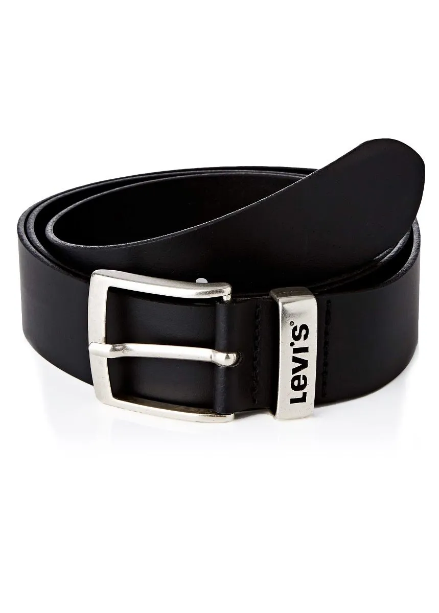 Levi's® Metal Buckle Leather Logo Belt Plus Ashland Metal