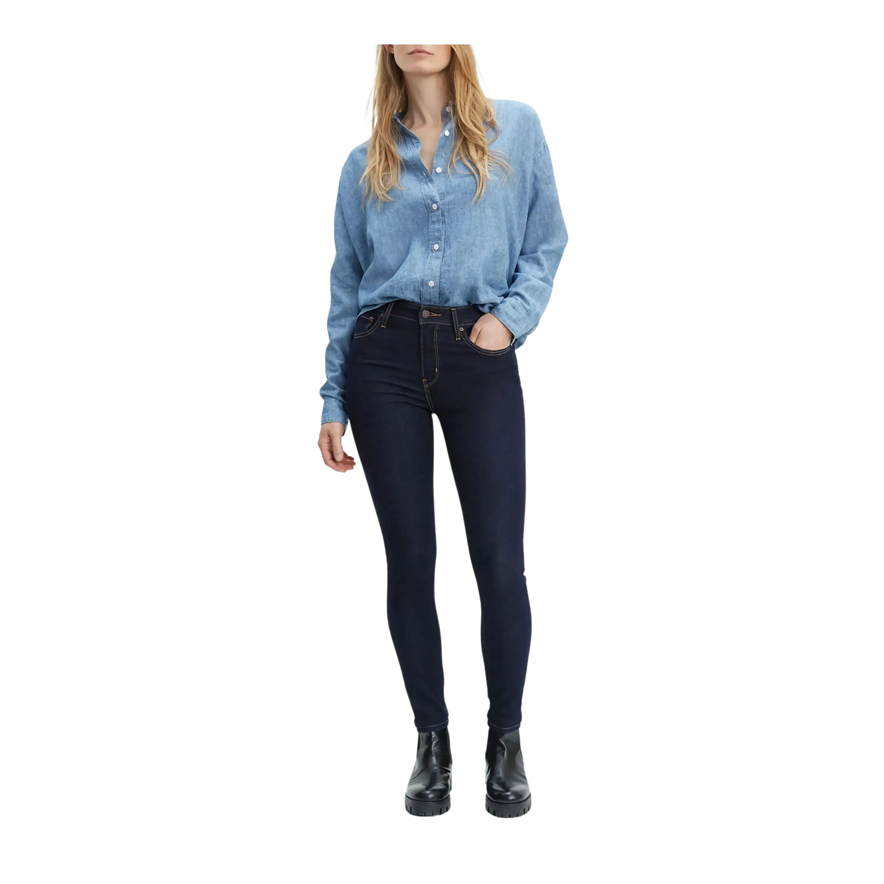 Levi's 721 High-Waisted Skinny Jeans in To The Nine - Blue