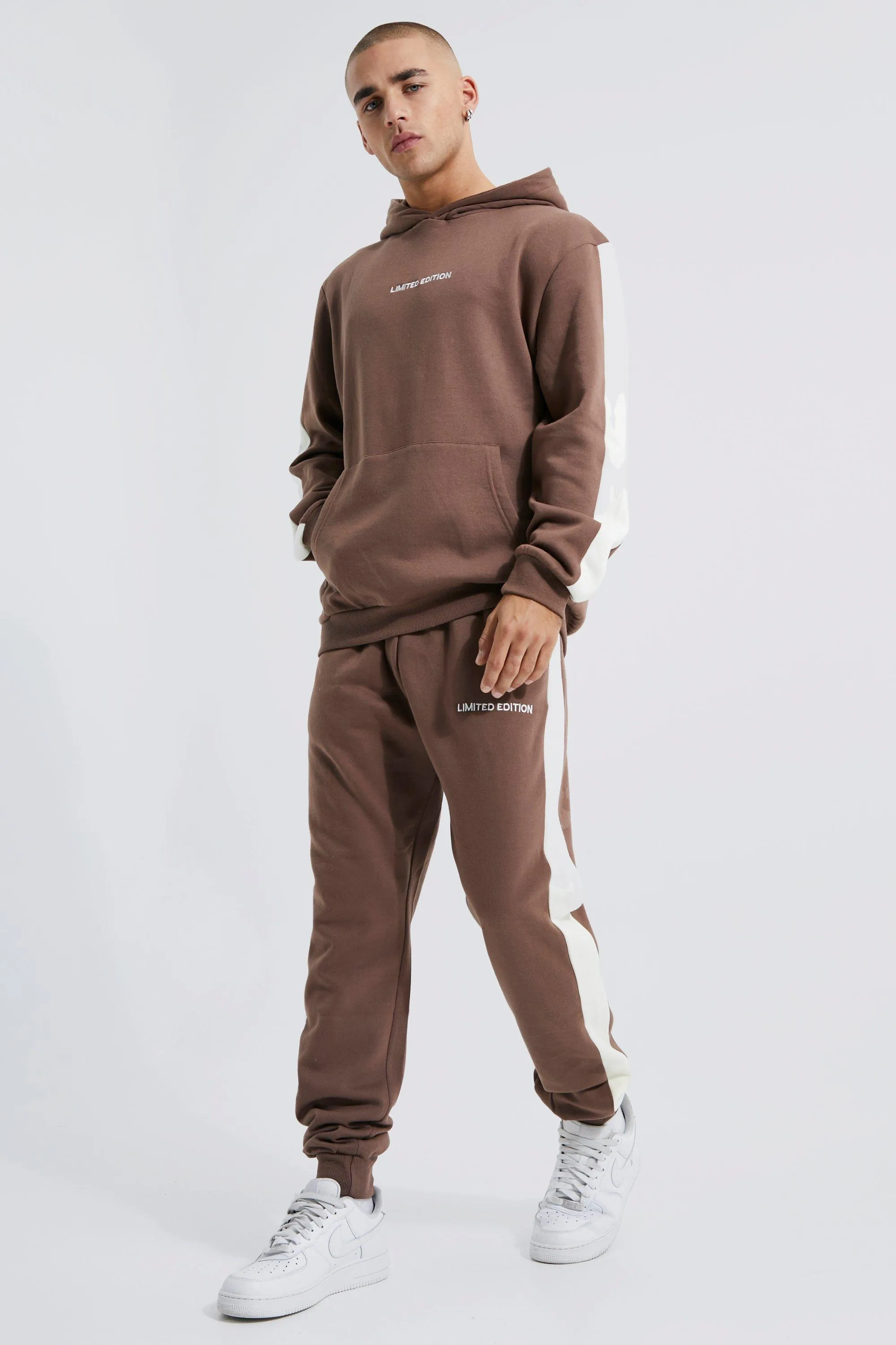 Lightweight Limited Panel Hooded Tracksuit | boohooMAN UK